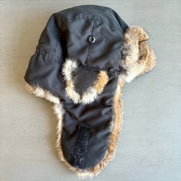Weatherproof Other - Weatherproof Kids Bomber Tapper Hat Rabbit Fur-Lined Trapper YOUTH Medium